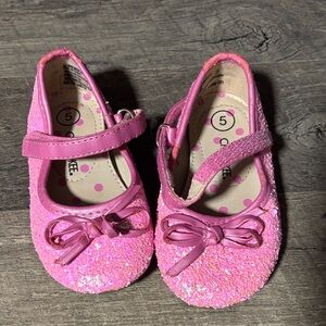 Pink Glitter Kids Shoes